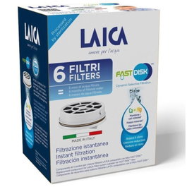 Laica Filtro de carbón Fast Disk FD06A Pack 6 unidades Compatible Flown Go